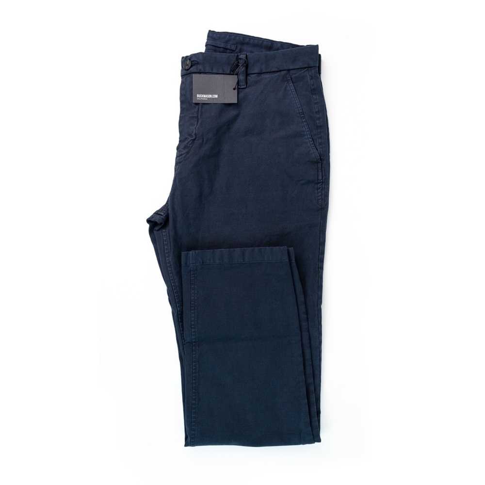 Buck Mason Navy Broken Twill Trouser NWT